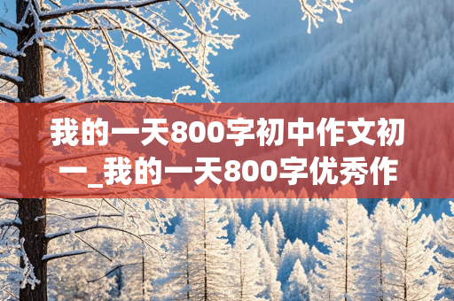 我的一天800字初中作文初一_我的一天800字优秀作文初一