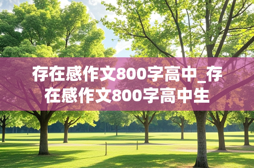 存在感作文800字高中_存在感作文800字高中生