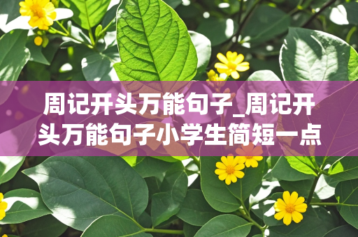 周记开头万能句子_周记开头万能句子小学生简短一点