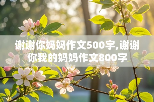 谢谢你妈妈作文500字,谢谢你我的妈妈作文800字