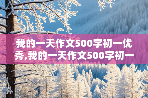 我的一天作文500字初一优秀,我的一天作文500字初一优秀作文