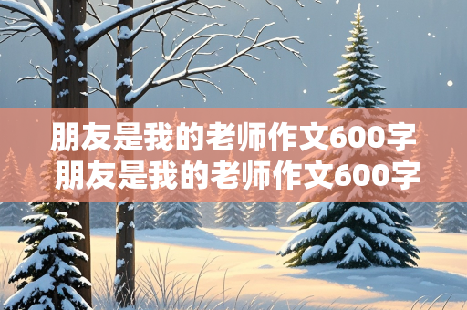 朋友是我的老师作文600字 朋友是我的老师作文600字初中