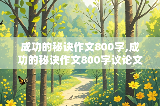 成功的秘诀作文800字,成功的秘诀作文800字议论文