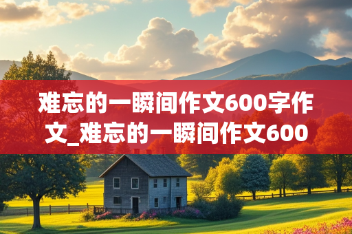 难忘的一瞬间作文600字作文_难忘的一瞬间作文600字作文运动会