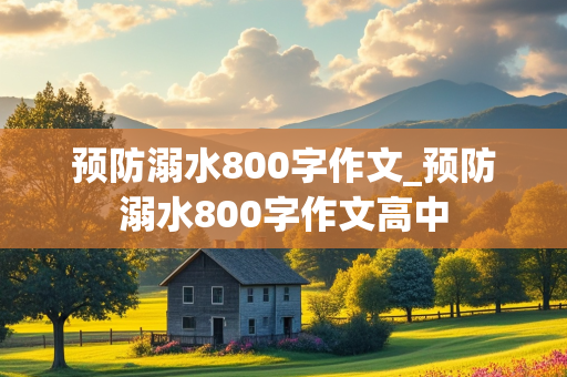 预防溺水800字作文_预防溺水800字作文高中