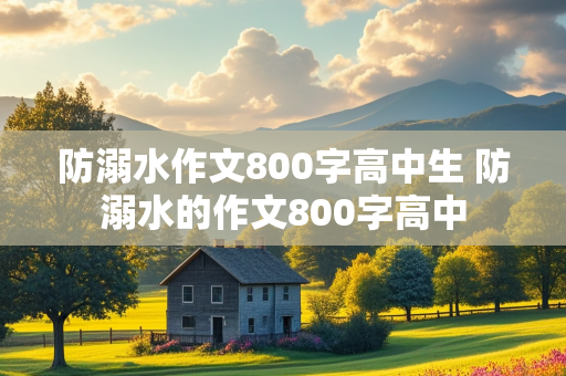 防溺水作文800字高中生 防溺水的作文800字高中