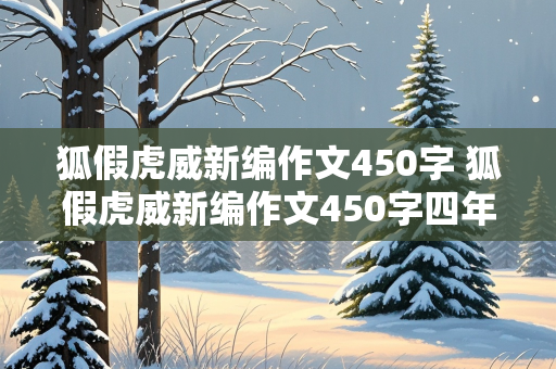 狐假虎威新编作文450字 狐假虎威新编作文450字四年级下册