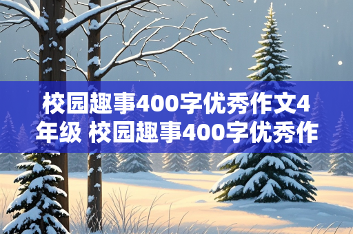 校园趣事400字优秀作文4年级 校园趣事400字优秀作文4年级上册