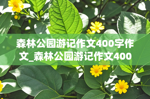 森林公园游记作文400字作文_森林公园游记作文400字作文怎么写