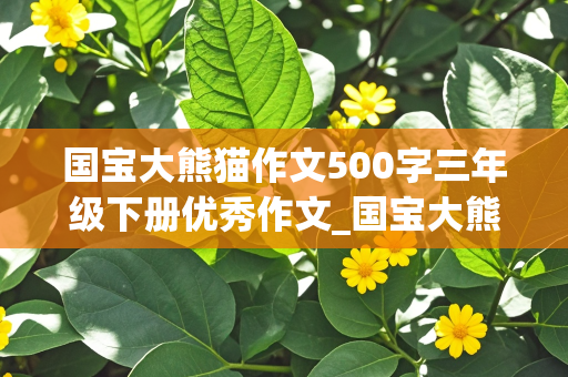 国宝大熊猫作文500字三年级下册优秀作文_国宝大熊猫作文500字三年级下册优秀作文怎么写