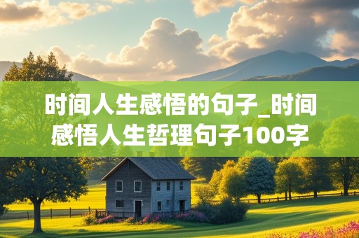 时间人生感悟的句子_时间感悟人生哲理句子100字