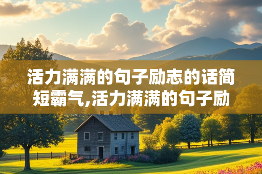 活力满满的句子励志的话简短霸气,活力满满的句子励志的话简短霸气图片