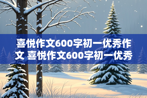 喜悦作文600字初一优秀作文 喜悦作文600字初一优秀作文大全