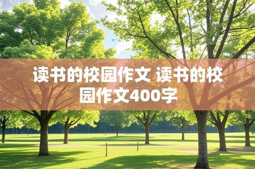 读书的校园作文 读书的校园作文400字