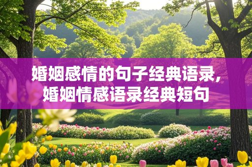 婚姻感情的句子经典语录,婚姻情感语录经典短句