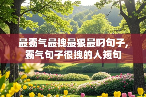 最霸气最拽最狠最叼句子,霸气句子很拽的人短句