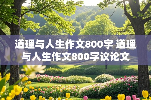 道理与人生作文800字 道理与人生作文800字议论文