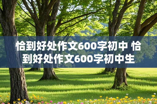 恰到好处作文600字初中 恰到好处作文600字初中生