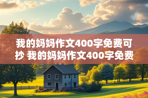 我的妈妈作文400字免费可抄 我的妈妈作文400字免费可抄了个自然段