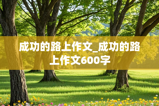 成功的路上作文_成功的路上作文600字