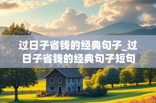 过日子省钱的经典句子_过日子省钱的经典句子短句