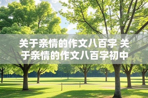 关于亲情的作文八百字 关于亲情的作文八百字初中