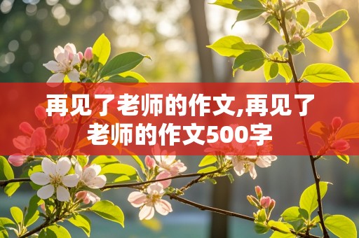 再见了老师的作文,再见了老师的作文500字