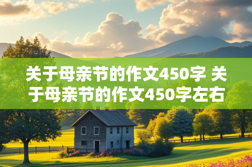 关于母亲节的作文450字 关于母亲节的作文450字左右怎么写