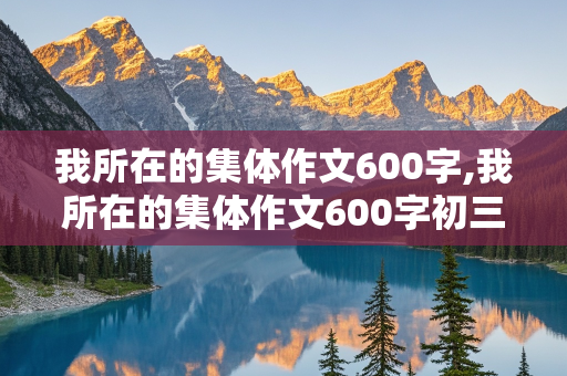 我所在的集体作文600字,我所在的集体作文600字初三