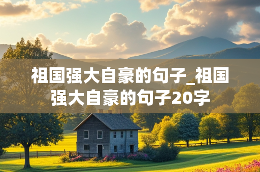 祖国强大自豪的句子_祖国强大自豪的句子20字