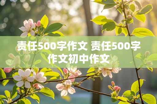 责任500字作文 责任500字作文初中作文