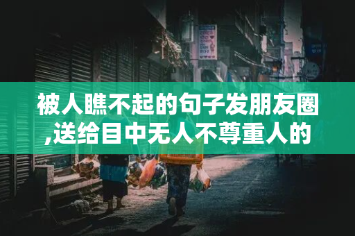 被人瞧不起的句子发朋友圈,送给目中无人不尊重人的句子