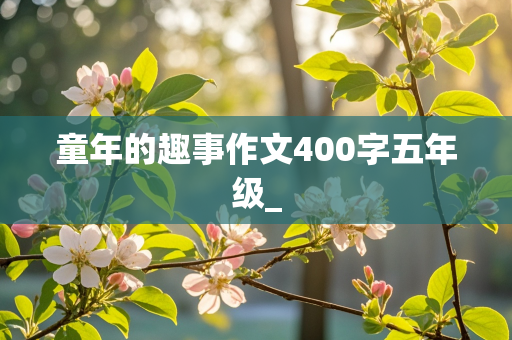 童年的趣事作文400字五年级_