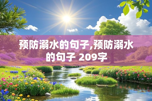 预防溺水的句子,预防溺水的句子 209字