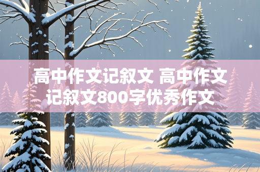 高中作文记叙文 高中作文记叙文800字优秀作文