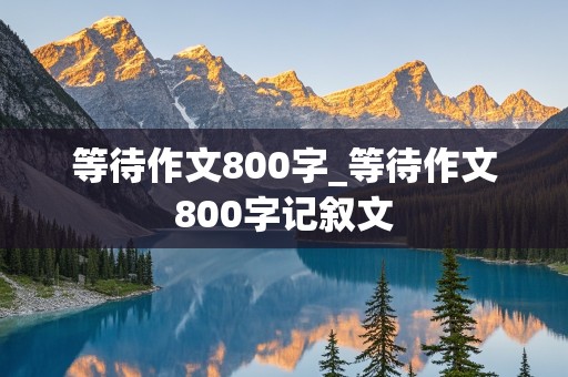 等待作文800字_等待作文800字记叙文