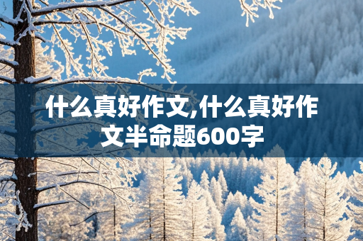 什么真好作文,什么真好作文半命题600字