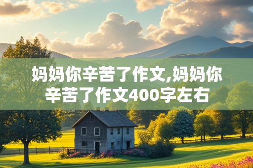 妈妈你辛苦了作文,妈妈你辛苦了作文400字左右