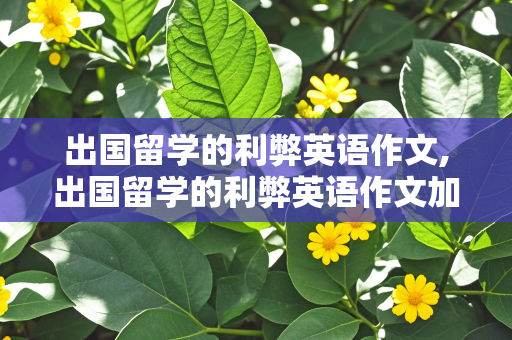 出国留学的利弊英语作文,出国留学的利弊英语作文加翻译