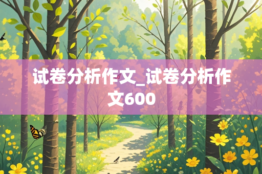 试卷分析作文_试卷分析作文600