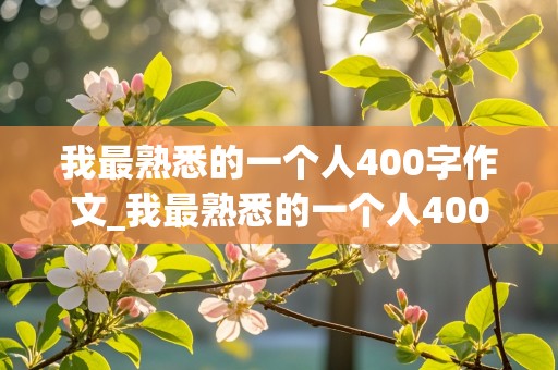 我最熟悉的一个人400字作文_我最熟悉的一个人400字作文妈妈