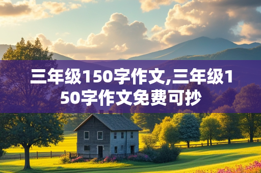 三年级150字作文,三年级150字作文免费可抄