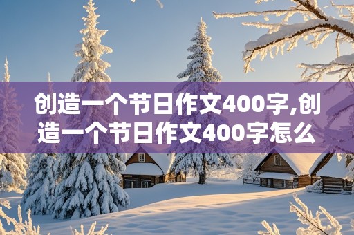 创造一个节日作文400字,创造一个节日作文400字怎么写