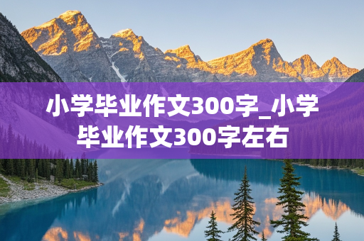 小学毕业作文300字_小学毕业作文300字左右