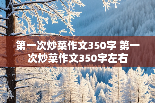 第一次炒菜作文350字 第一次炒菜作文350字左右