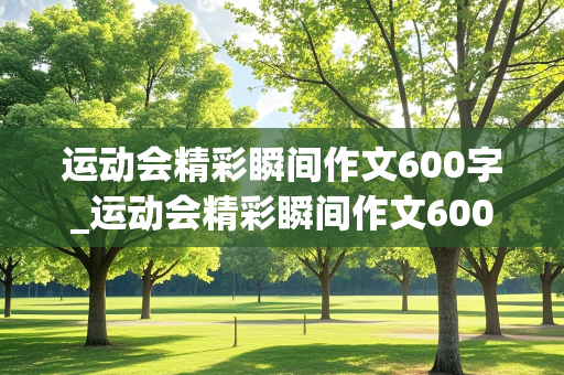 运动会精彩瞬间作文600字_运动会精彩瞬间作文600字高中