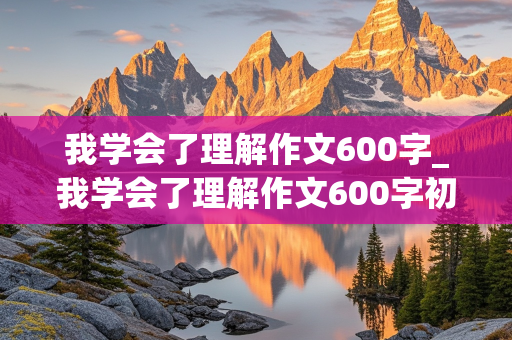 我学会了理解作文600字_我学会了理解作文600字初中