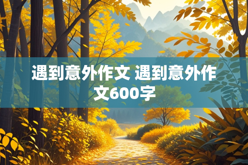 遇到意外作文 遇到意外作文600字