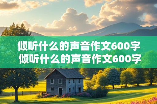 倾听什么的声音作文600字 倾听什么的声音作文600字记叙文