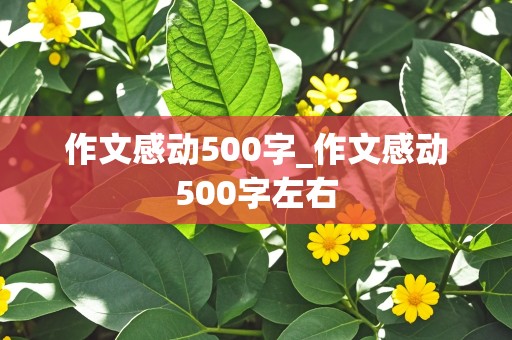 作文感动500字_作文感动500字左右